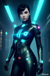 Cyberpunk Woman 03 – AI-generated NSFW artwork by WinoAI.