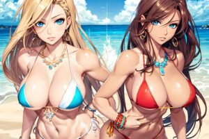 Beach Bikini Babes 01 - by WinoAI (winoai.art)