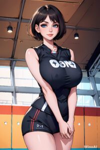 Sexy anime volleyball girl. AI-generated NSFW artwork by WinoAI.